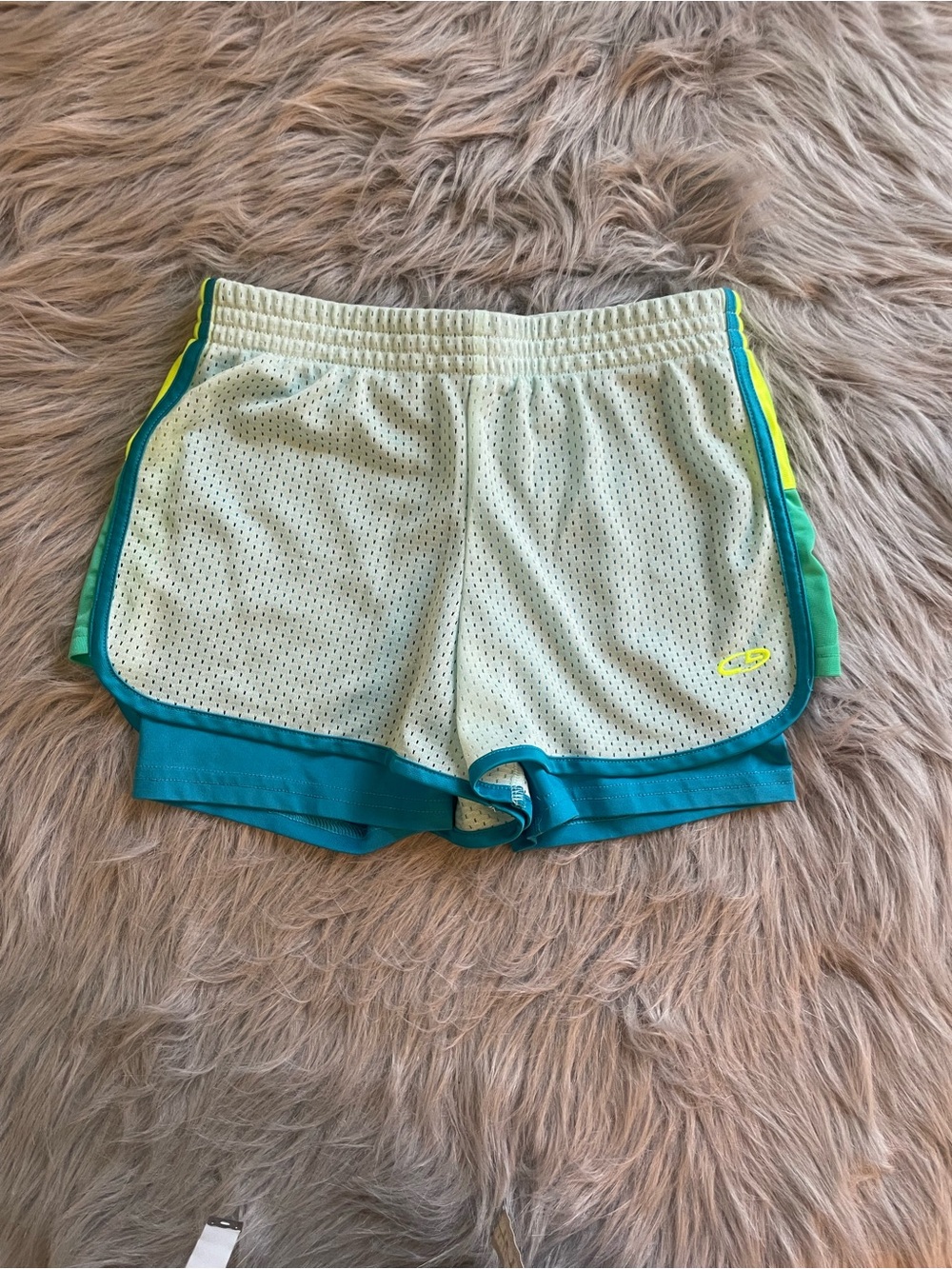 🐶C9 by Champion Girl’s Teal Trim Light Mint Athletic Shorts